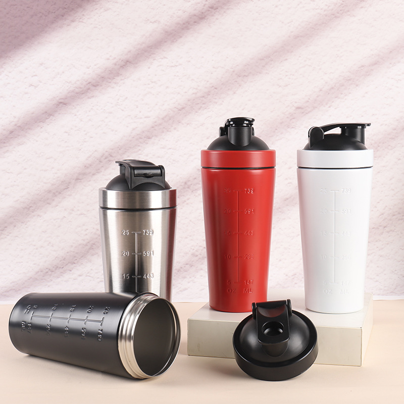 Nutrition And Fitness - 500 ML/750 ML สแตนเลสสตีลผงโปรตีน Shaker ขวดลูกเหล็กและ